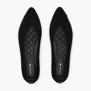 Birdies goldfinch in Black Suede Pointed Toe Ballet Flat, Size 9, Worn once